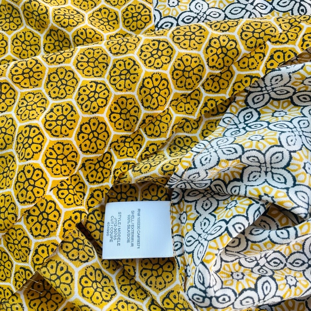 JOIE | S | Silk Honeycomb Mustard Floral Spaghetti Strap Camisole Dress